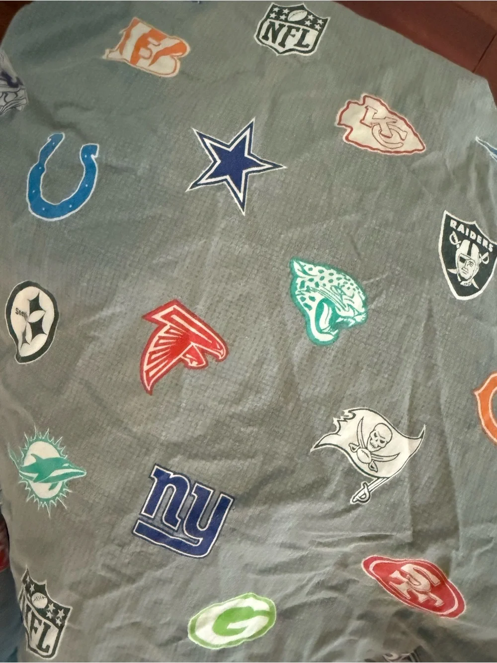 PB Teen Pottery Barn NFL Football Logo Full Flat And Fitted Sheets